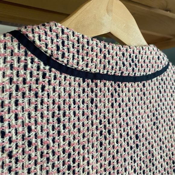 Janie and Jack Pink Navy Blue Cream Tweed Jacket 3t - Picture 9 of 13